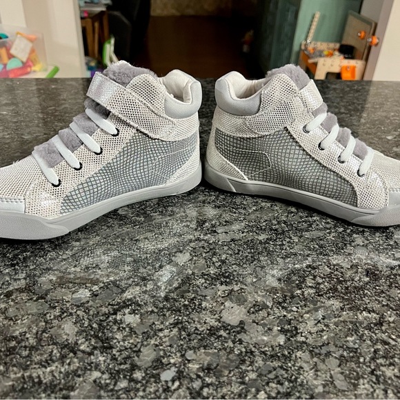 Pediped Logan Flex Silver Hi Tops Big Girl Sz 3.5 NIB - Picture 5 of 14